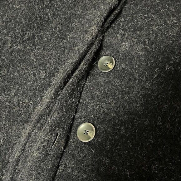 Free People Brushed Wool Oversized Coat Deep Navy Medium - Picture 9 of 14